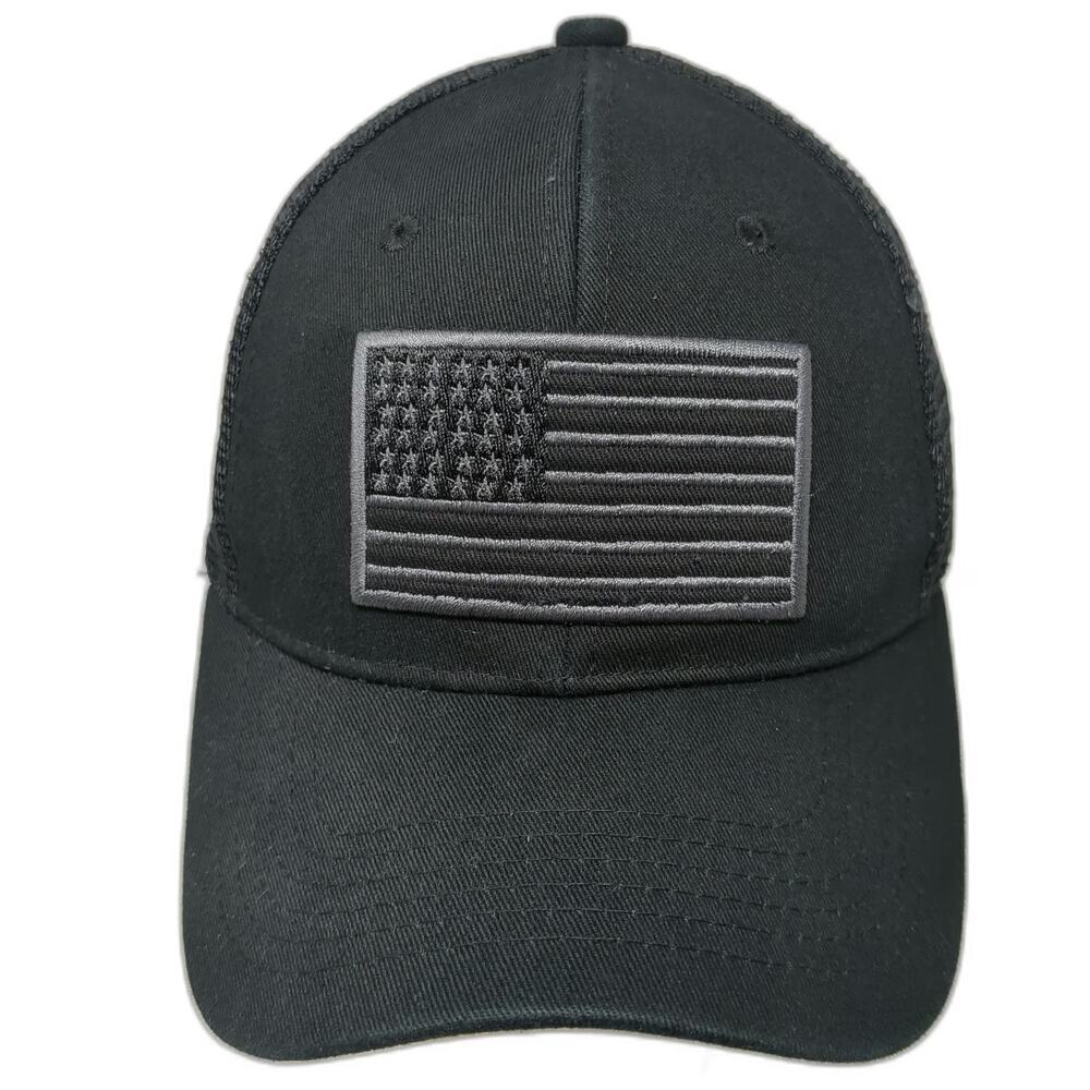 Black Eagle Trucker Hat Black One Size American Flag Mesh Snapback Cap